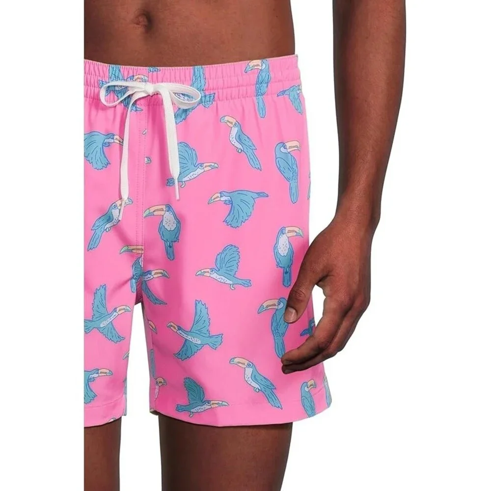 Chubbies The Toucan Do Its Swim Trunks Mens 2XL Bright Pink Classic Lined FTS880